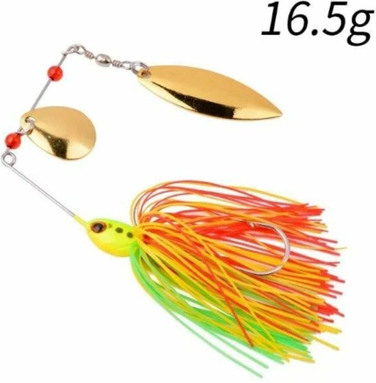 Kunstaas - Rubber spinnerbait - Roofvissen Minnow Baits - Kunstaas Pluggen - Met Blinkertjes - 16g - LOUZIR van LOUZIR — afbeelding 4