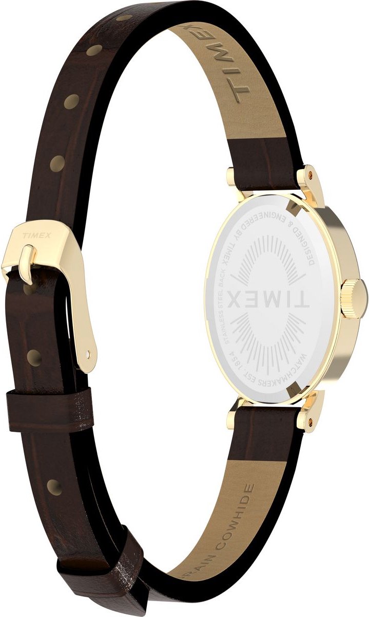 Timex Cavatina TW2W78500 Horloge Leer Bruin Ø 19 mm bol