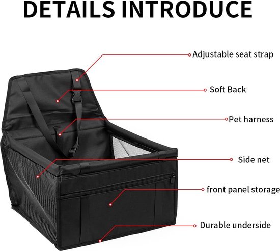 Voiture de panier de chien - chien de siège d’auto - chien de panier de voiture - voiture de siège de chien - coffre de voiture de panier de chien - voiture de coussin de chien - voiture de panier de Chiens