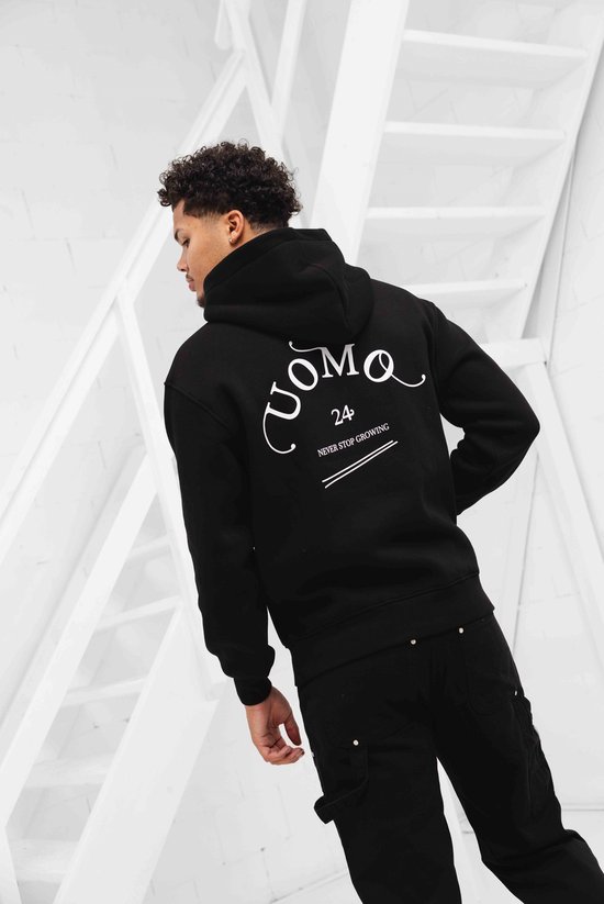 Never Stop Growing Hoodie Zwart - XS