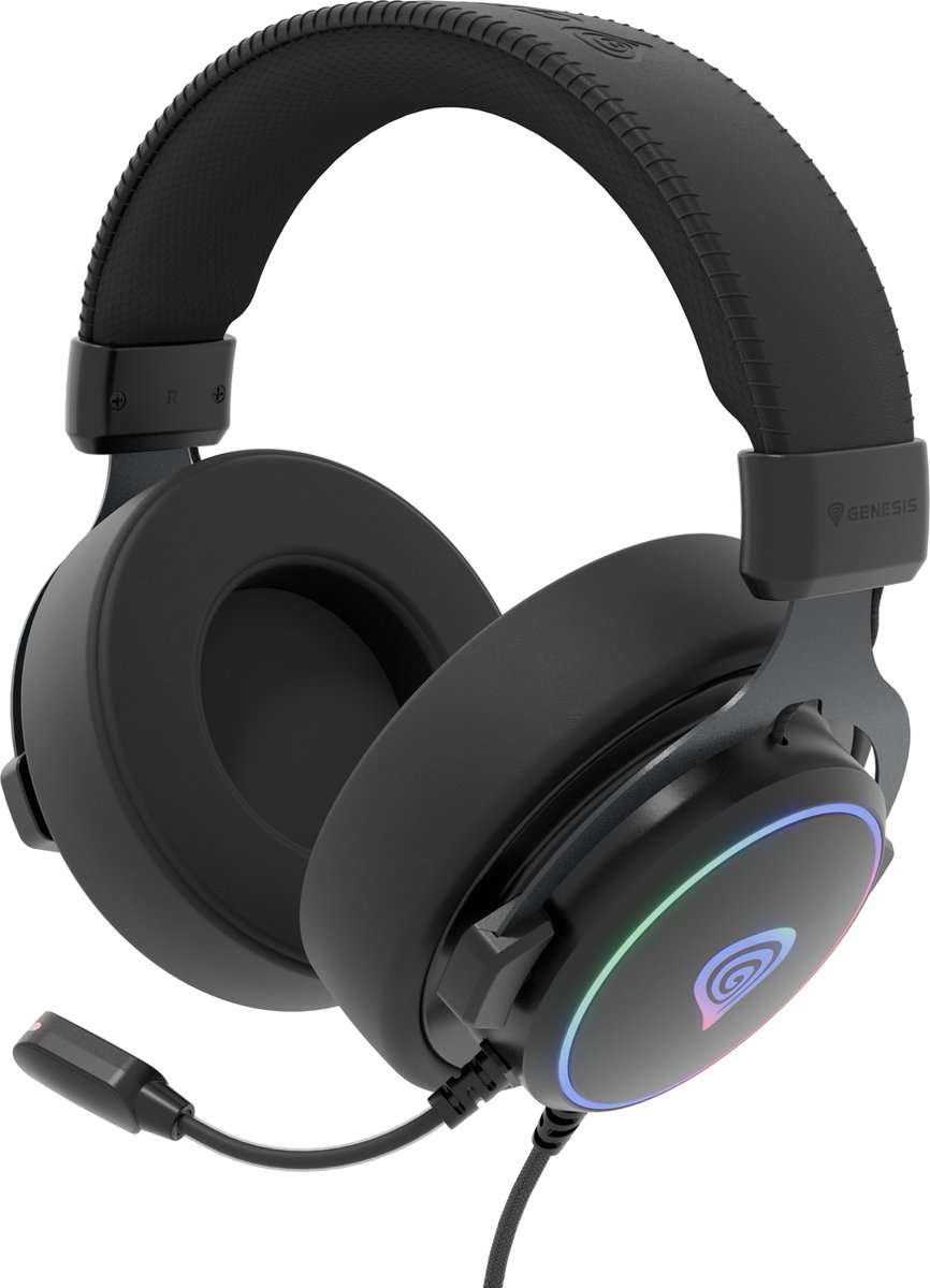 GENESIS - NEON 764 -HEADSET - MET MICROFOON - RGB VERLICHTING - ZWART - USB
