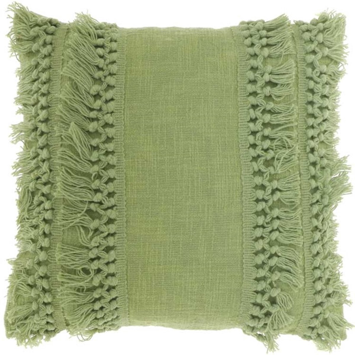 Unique Living | Kussen Saba 45x45cm tea green | Kussen woonkamer of slaapkamer
