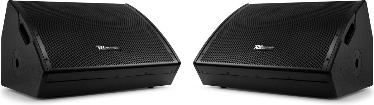 Set van 2x Power Dynamics PDY215SM actieve stage monitors - 15 inch - 800W