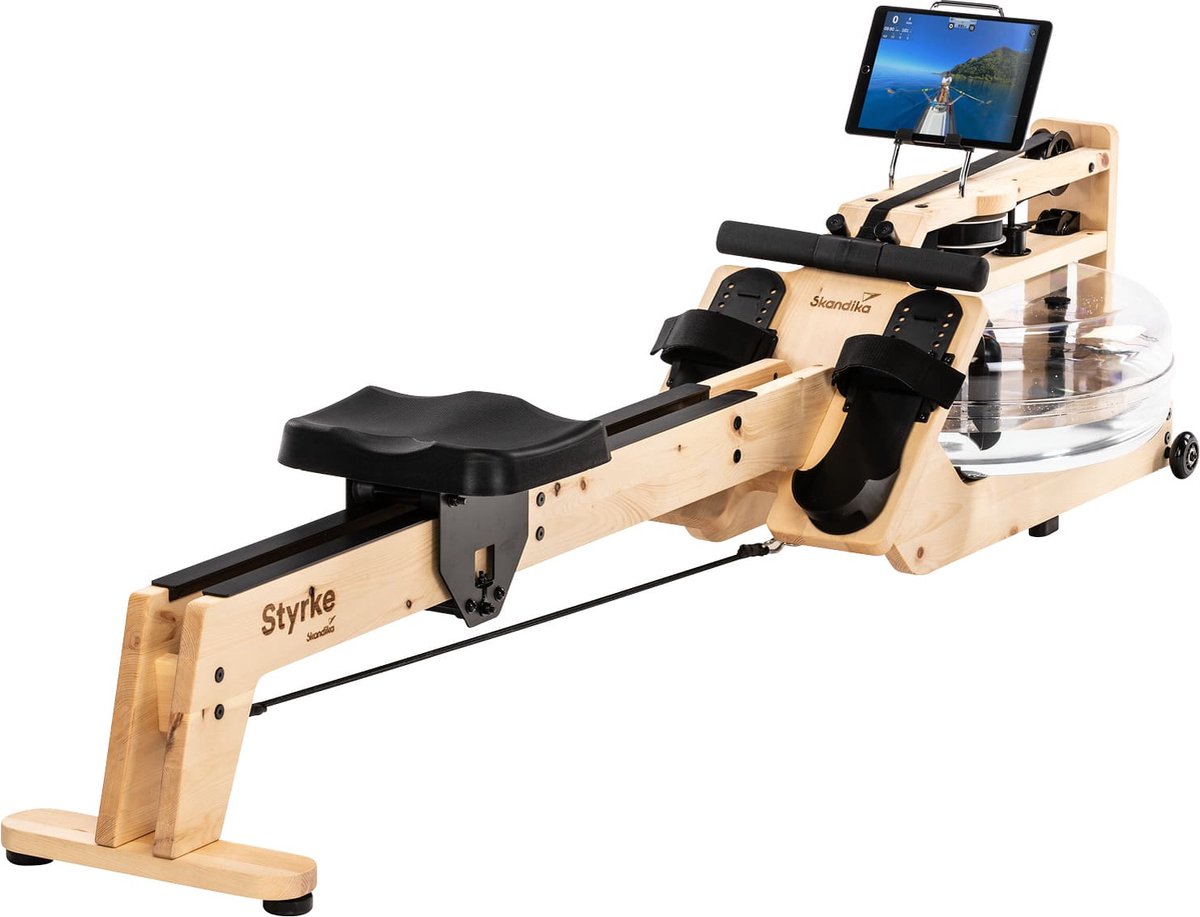 Skandika Styrke Roeitrainer Houten Waterweerstand Naturel