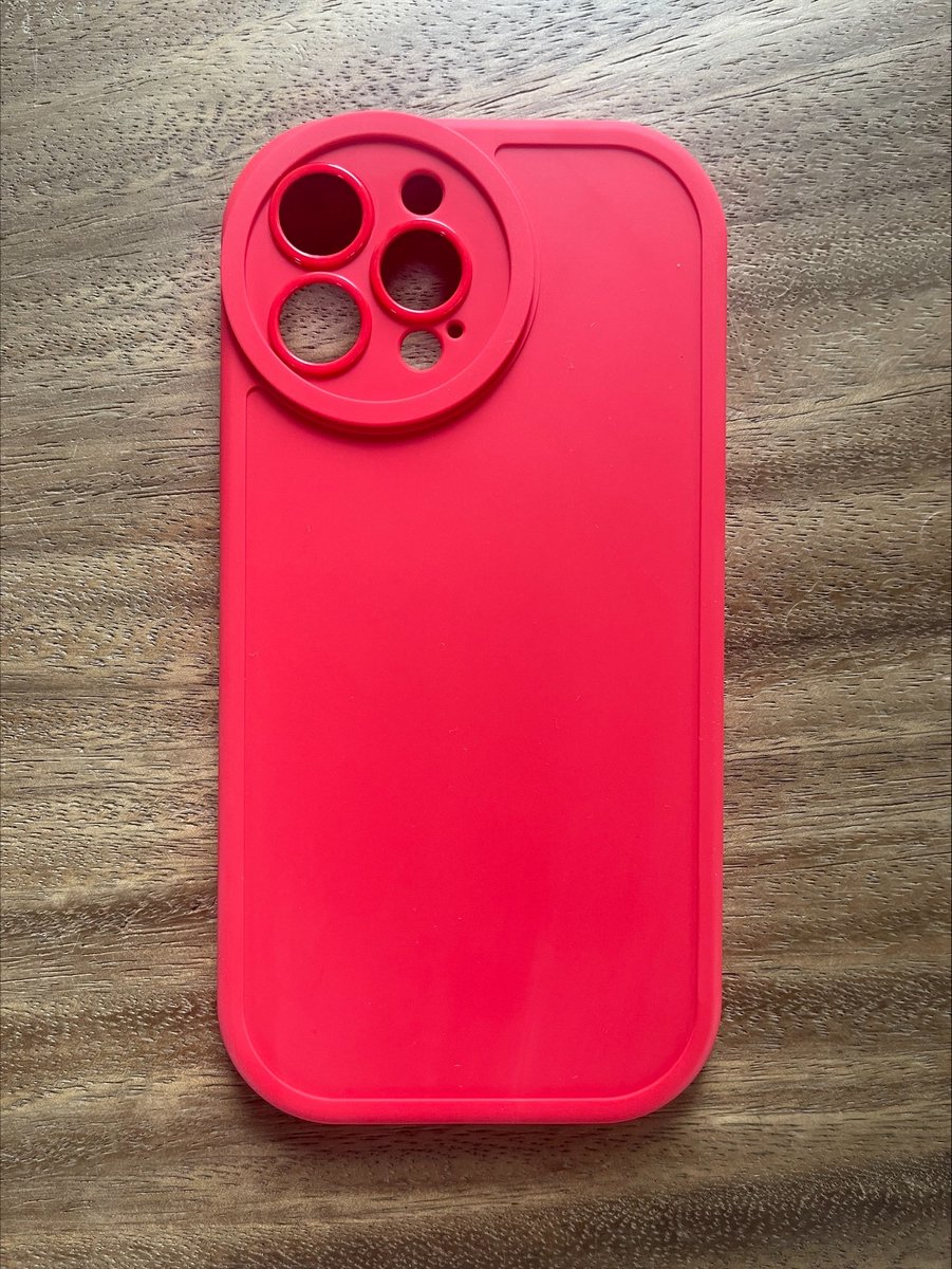 Telefoonhoesje geschikt voor Apple Iphone 13-14-15 PRO MAX hoesje siliconen - backcover - optimale bescherming - RED