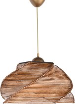 Verlichting - Kroonluchter Antiquatie Hout - Lumi - Afmetingen 36x36x65cm