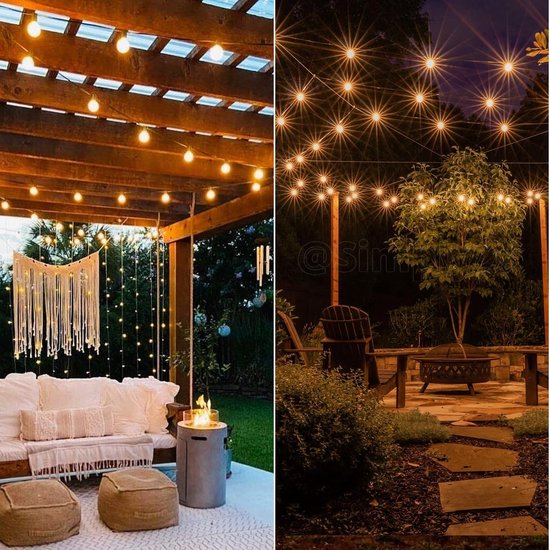 Homezie Lichtsnoer | 16 meter | Waterdicht | 30 kunststof LED lampjes warm wit | Lampjes slinger | Tuinverlichting | Tuinverlichting buiten lichtsnoeren | Lichtsnoer buiten | Prikkabel Homezie Lichtsnoer | 16 meter | Waterdicht | 30 kunststof LED lampjes warm wit | Lampjes slinger | Tuinverlichting | Tuinverlichting buiten lichtsnoeren | Lichtsnoer buiten | Prikkabel