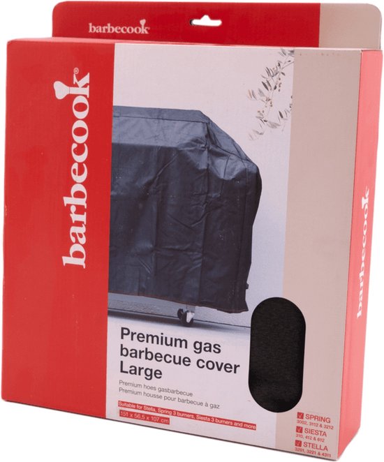Barbecook - Waterdichte BBQ hoes - Beschermhoes Voor Gasbarbecues - Large - 151x75x107cm - Zwart van Merkloos — afbeelding 2