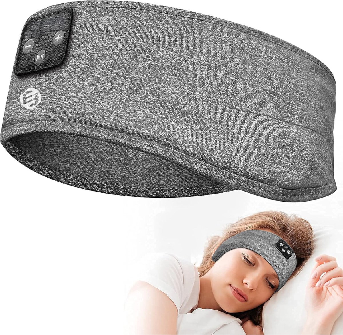 Equivera Slaapmasker Bluetooth - Slaap Koptelefoon - Hoofdband met Speakers - Mannen en Vrouwen - Slaapmasker met Speakers - 100% Verduisterend - Incl. White Noise en Binaural Beats