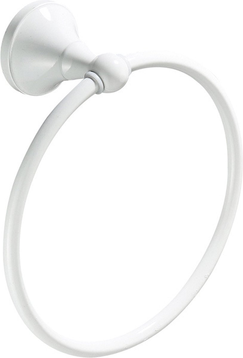 Handdoekring ronde wit messing RVS Stijlvolle Badkameraccessoire Badkamer Douche Handdoekrek Modern Badkamer Accessoires