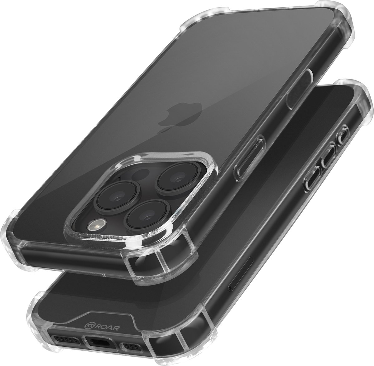 R-O-A-R, Beschermhoes Geschikt voor Apple iPhone 16 Pro Max antischok versterkt munten dun design, Transparant