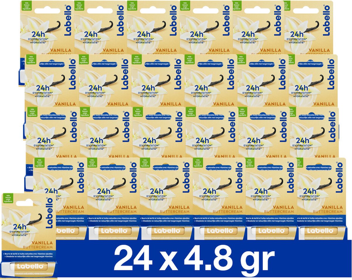 Labello Lippenbalsem Vanilla Buttercream - 24 x 4.8 gr - Voordeelverpakking