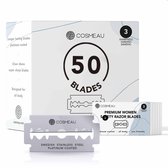 Bol.com Cosmeau Safety Razor Blades voor Vrouwen Alle Lichaamsdelen Scherpte 3 - 50 Stuks Safety Razor Scheermesjes Mesjes voor ... aanbieding