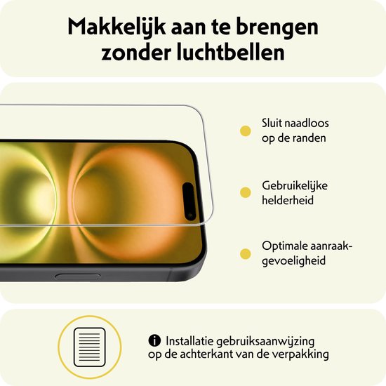 Hoesje - Met 2x Screenprotector - Geschikt voor Apple iPhone 16 Plus - Luxe Pasjeshouder - Bookcase Portemonee - Flip Case - Kunstleer Book Case - Flipcase Hoes - Book Cover - Walletcase - Portemonneehoes - Telefoonhoesjes - Rood