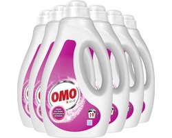 Omo - Vloeibaar Wasmiddel - Kleur - 6 flessen - 114 Wasbeurten - Voordeelverpakking