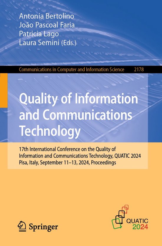 Springer Nature Proceedings Computer Science - Quality of In ... - cover