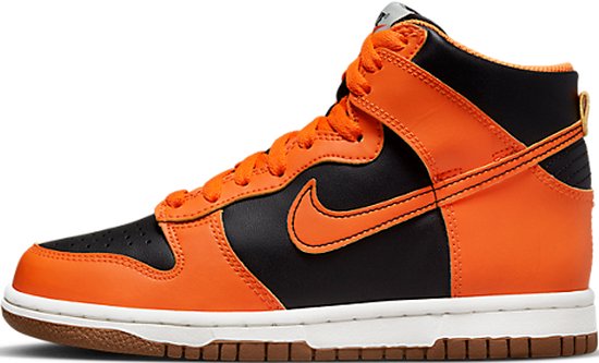 Nike Zwarte Sneakers Hoog Nike Dunk High 'Safty Orange' (GS