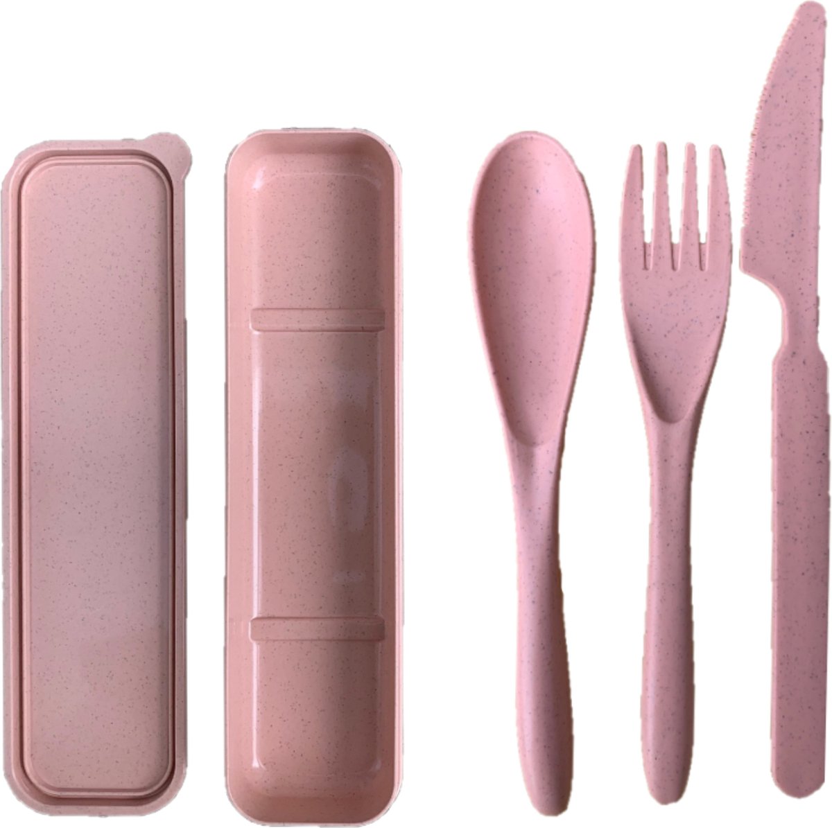 green-goose® Bio-based Bestek Set | Roze | Duurzaam Bestek voor School, Picknick, Vakantie, Camping | Vaatwasserbestendig