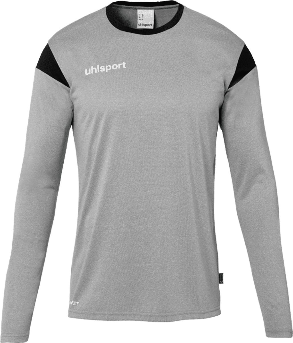Uhlsport Squad 27 Voetbalshirt Lange Mouw Heren - Grijs / Zwart | Maat: 3XL