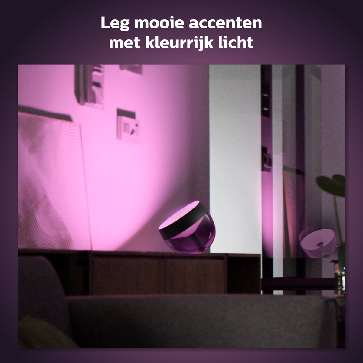 Philips Hue Iris tafellamp - wit en gekleurd licht - zwart — afbeelding 4