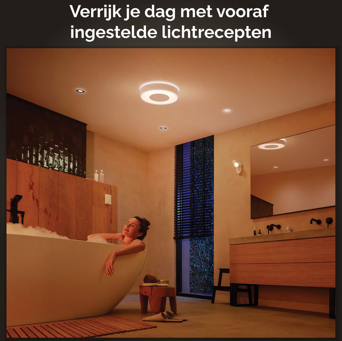 Philips Hue Xamento badkamerplafondlamp - wit en gekleurd licht - wit - 42cm — afbeelding 6