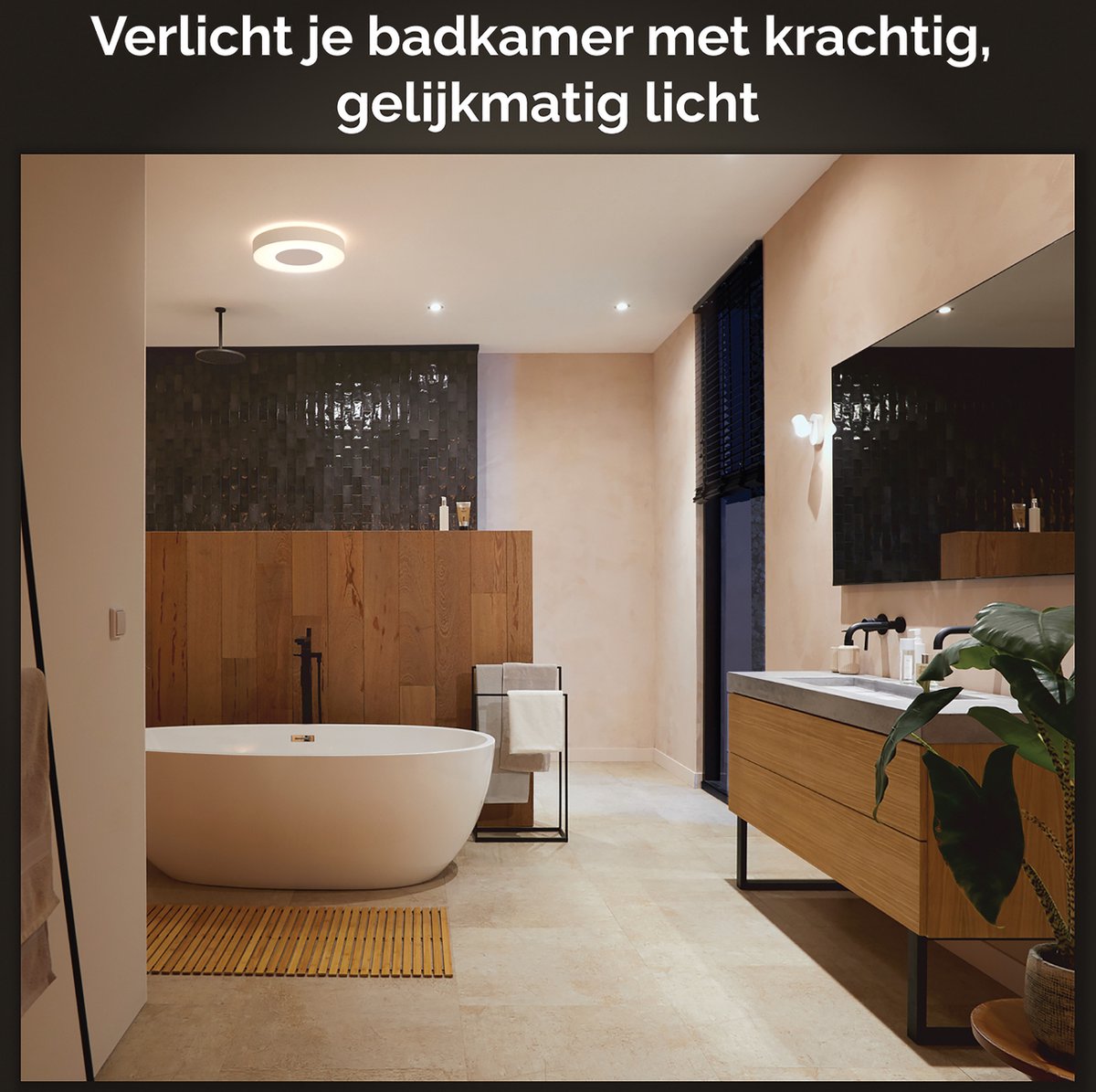 Philips Hue Xamento badkamerplafondlamp - wit en gekleurd licht - wit - 42cm — afbeelding 5