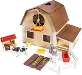 Eurekakids Houten Speelgoedboerderij - Met dieren en accessoires - Vrij spel
