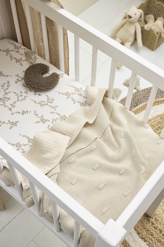 Meyco Baby Knots wiegdeken - soft sand - 75x100cm - 1.0 TOG van Merkloos — afbeelding 4