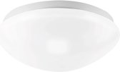 TELMA - Plafonnier LED avec Détecteur de Mouvement - Capteur micro-ondes - Capteur 360° - Culot E27 - En Opbouw - Ovale - Wit Mat