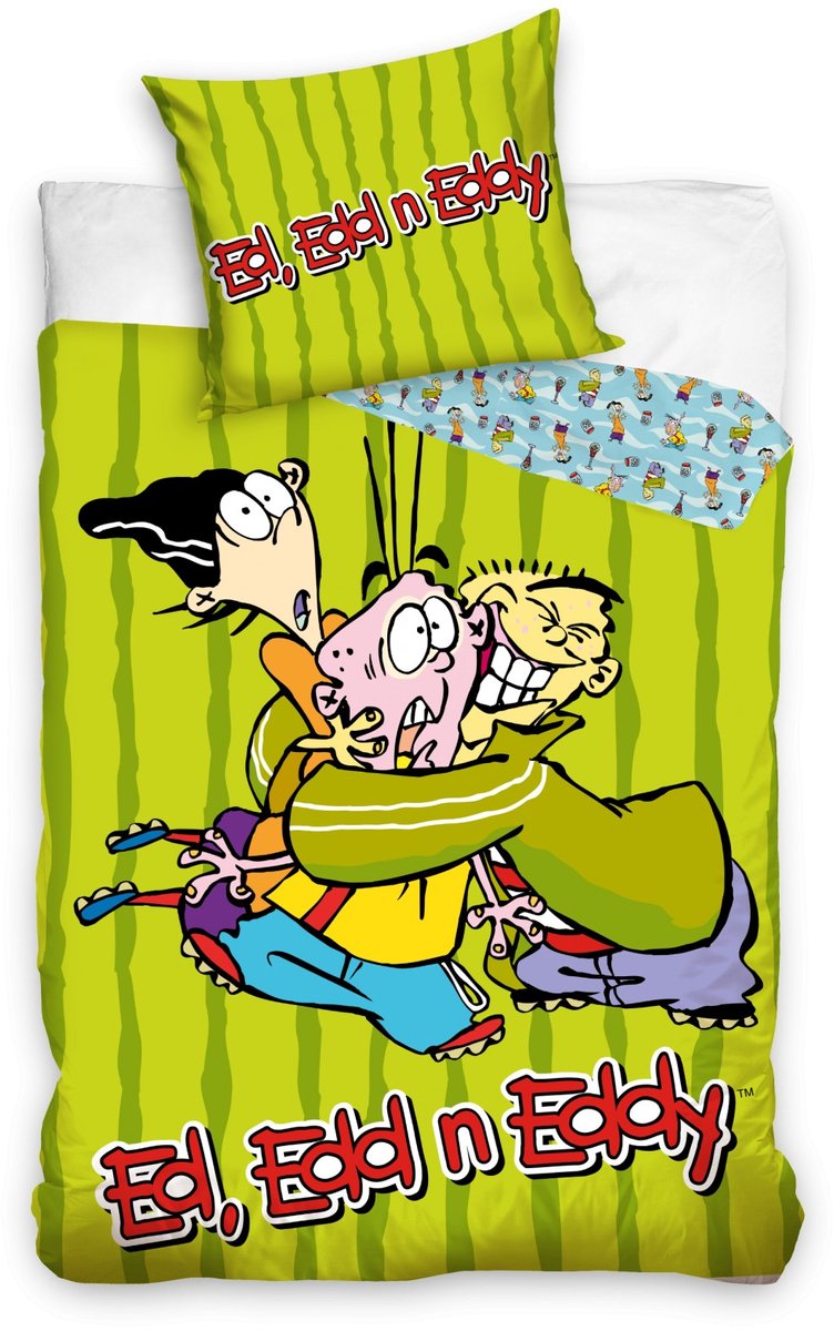 Cartoon Network Ed, Edd en Eddy Dekbedovertrek - 140 x 200 cm - 70 x 90 cm - Katoen