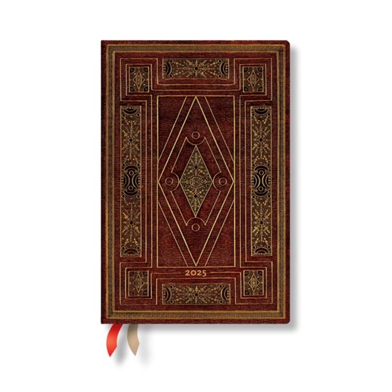 Shakespeare’s Library- First Folio (Shakespeare’s Library) Mini 12-month Horizontal Hardback Dayplanner 2025 (Elastic Band Closure)