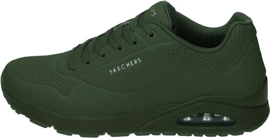 Basket Skechers vert olive avec perforations latérales et unité Air.