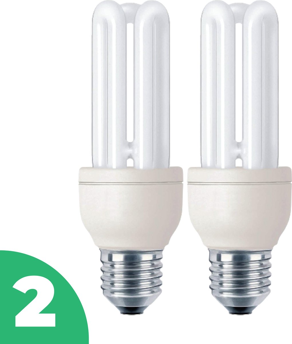 Sidef Spaarlamp E27 - 13W (75W) - Daglicht - Niet Dimbaar - 2 stuks