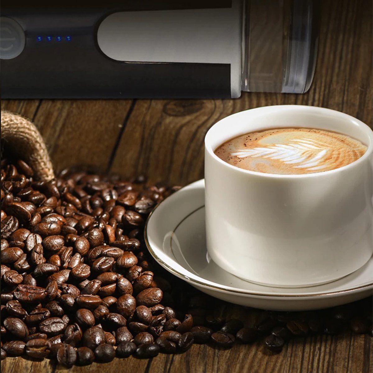170 ML Espresso Machine voor Auto en Thuis – Koffiemachine voor Capsules en Gemalen Koffie, Automatische Koffiemachine voor Keuken en Kantoor, Koffiezetapparaat en Espresso Maker
