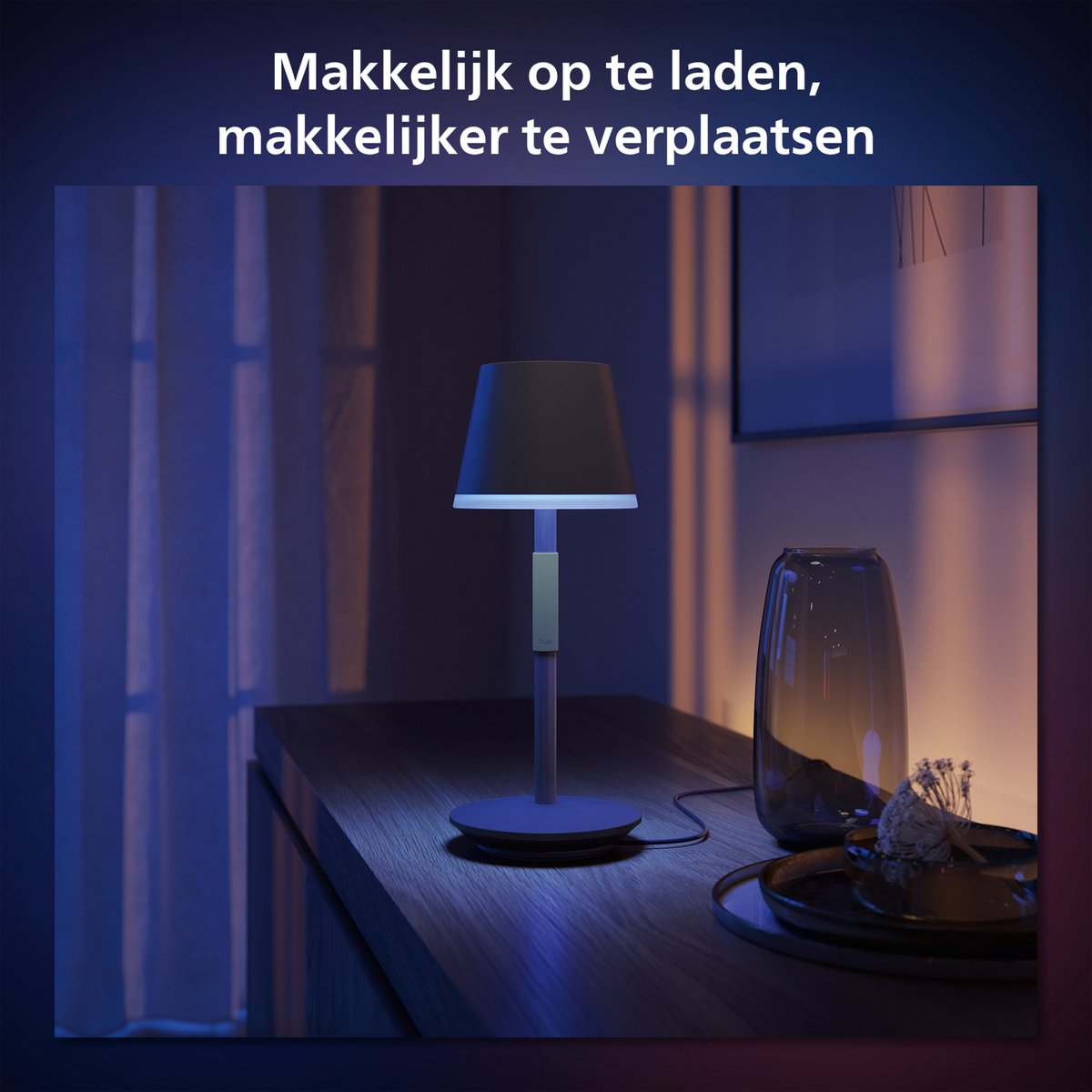 Philips Hue Go draagbare tafellamp - wit en gekleurd licht - zwart — afbeelding 5