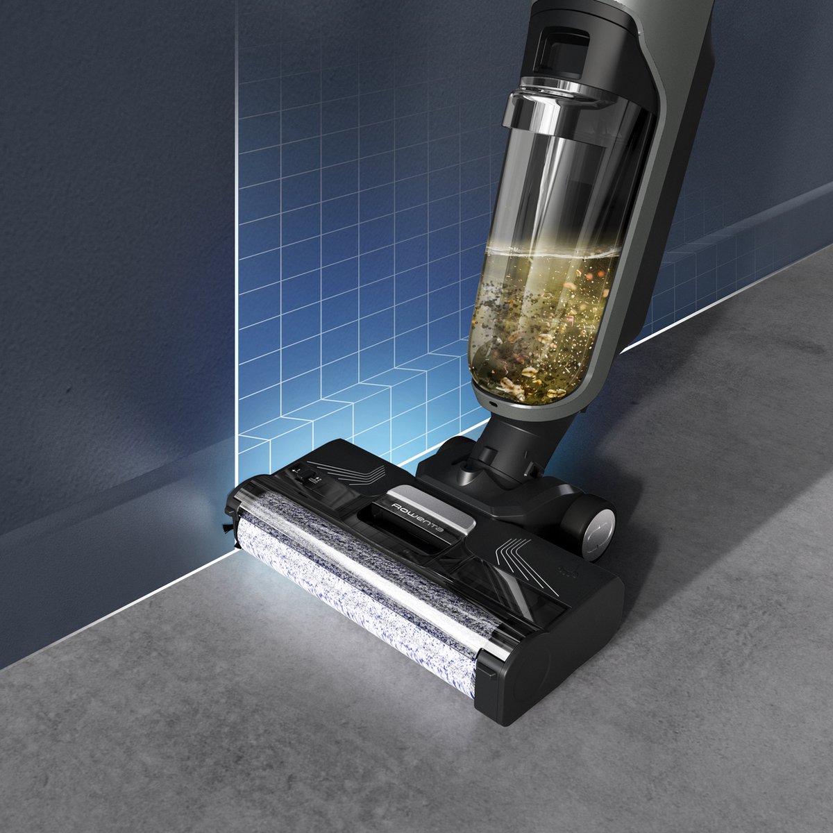 Rowenta X-Clean 4 GZ5036 - 2-in-1 - Vloerreiniger - Stofzuiger & dweil in 1 - 50 min gebruikstijd - Zelfreinigend — afbeelding 3