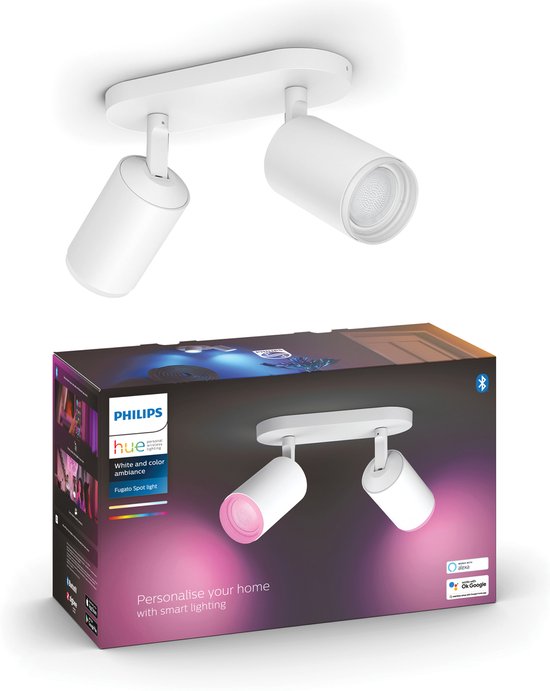 Philips Hue Fugato Opbouwspot White and Color - Wit - 2-spots