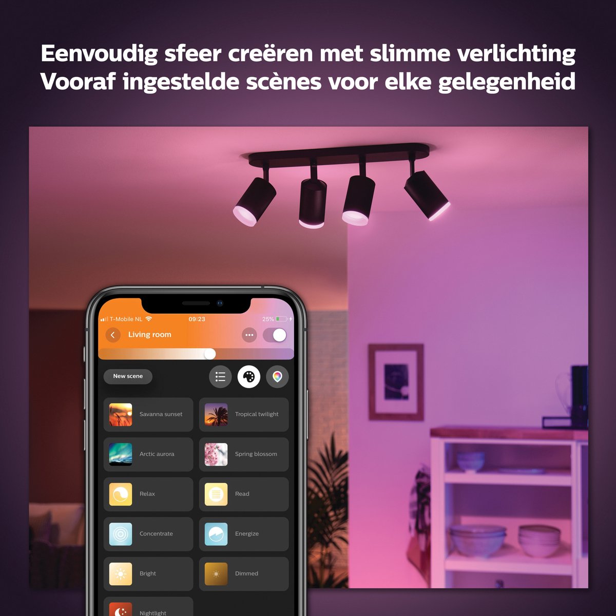 Philips Hue Fugato opbouwspot - wit en gekleurd licht - 4-spots - zwart — afbeelding 3