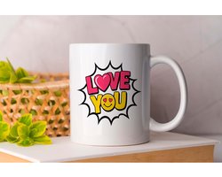 Mok Happy Love you - cadeau - gift - vader - dad - beste vader ter wereld - verjaardag - vaderdag - best dad in the world - father - liefde - cute
