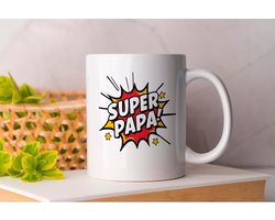 Mok Super Duper Papa - cadeau - gift - vader - dad - beste vader ter wereld - verjaardag - vaderdag - best dad in the world - father - liefde - cute