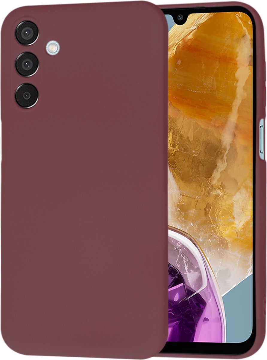 Techsuit Soft Flex Silicone Back Cover hoesje voor Samsung Galaxy M15 - Plum Red
