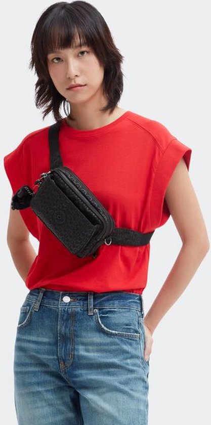 kipling Sac à épaule bandoulière Sac banane Basic Plus Abanu Multi Convertible Crossbody Signature Emb Noir