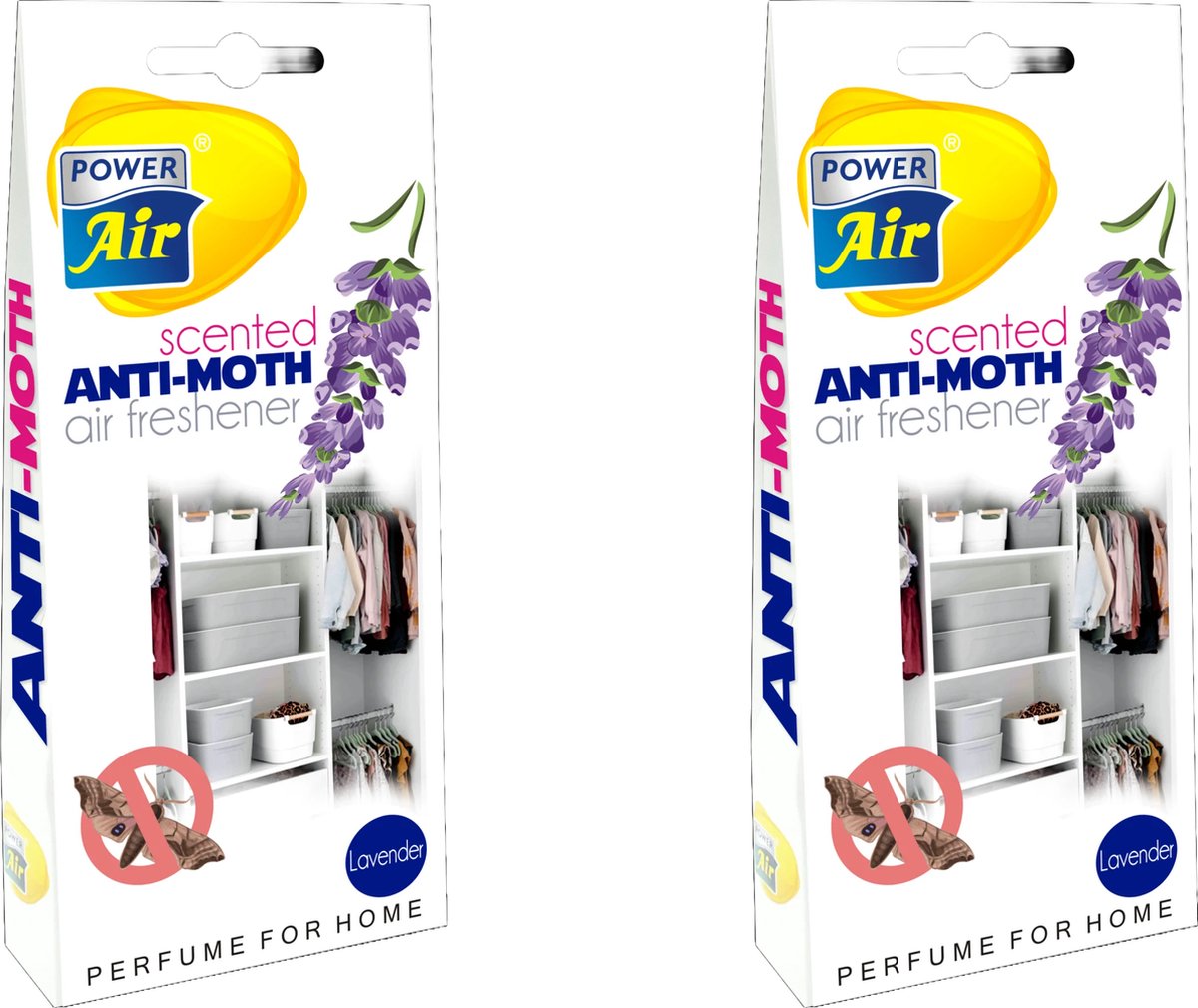 Power Air Mottenballen Lavender Voordeelverpakking Motten bestrijden Mottenval- Mottenvanger