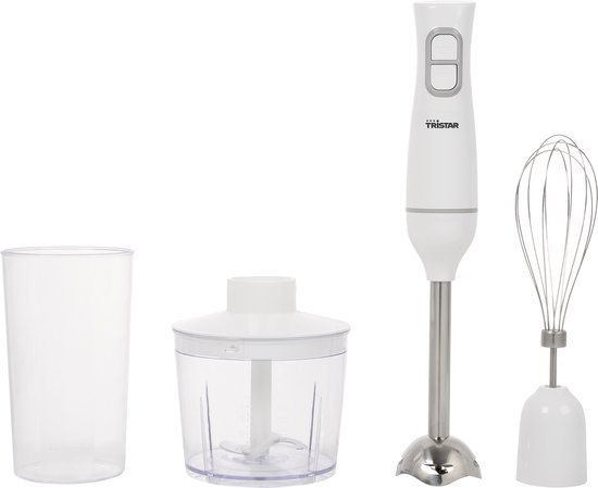 Tristar MX-4881 Staafmixerset - 350W - Inclusief Garde, Hakmolen en Maatbeker - Ergonomisch Design - Turbofunctie - Vaatwasserbestendige Onderdelen