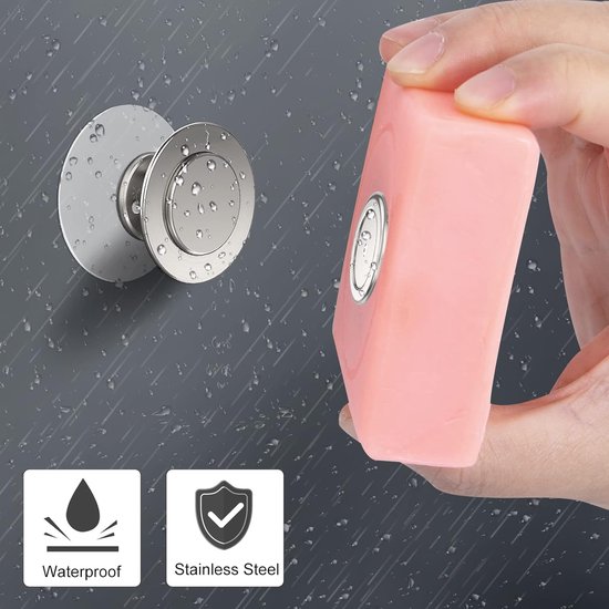 Set van 3 magische magneetzeephouders met zuignap