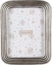 Clayre & Eef Cadre photo 13x18 cm Couleur argent Plastique Verre Cadre de photo
