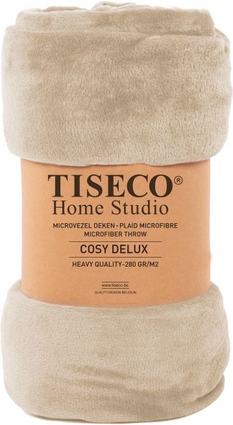 Tiseco Home Studio - Deken COSY DELUX - microflannel - 280 g/m² - 240x220 cm - Zand