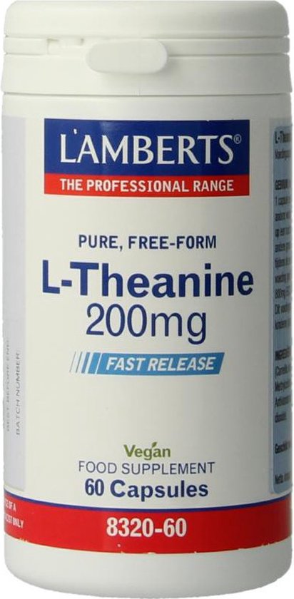 Now Foods L-Teanina 200mg, 60 Capsule Vegane Con Inositolo, Aminoacido Per Il Relax, Testato In Laboratorio, Senza Glutine