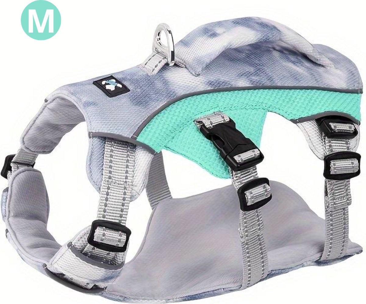 Koelvest Hond - Koelvesten - Verkoeling - Honden Kleding - Hondenkleding - Duurzaam - Maat M de Nivard en Bleu clair – photo produit