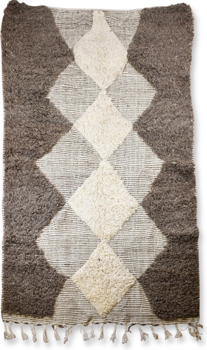 Vloerkleed - Marokkaans Vloerkleed - 250 x 150 cm - Handgemaakt & Uniek - Gemaakt van 100% wol - Hoogpolig Tapijt - Berber Vloerkleed